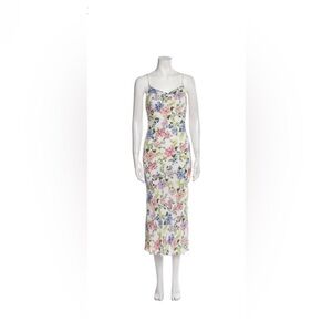 Alice + Olivia Strapless Floral Midi Dress